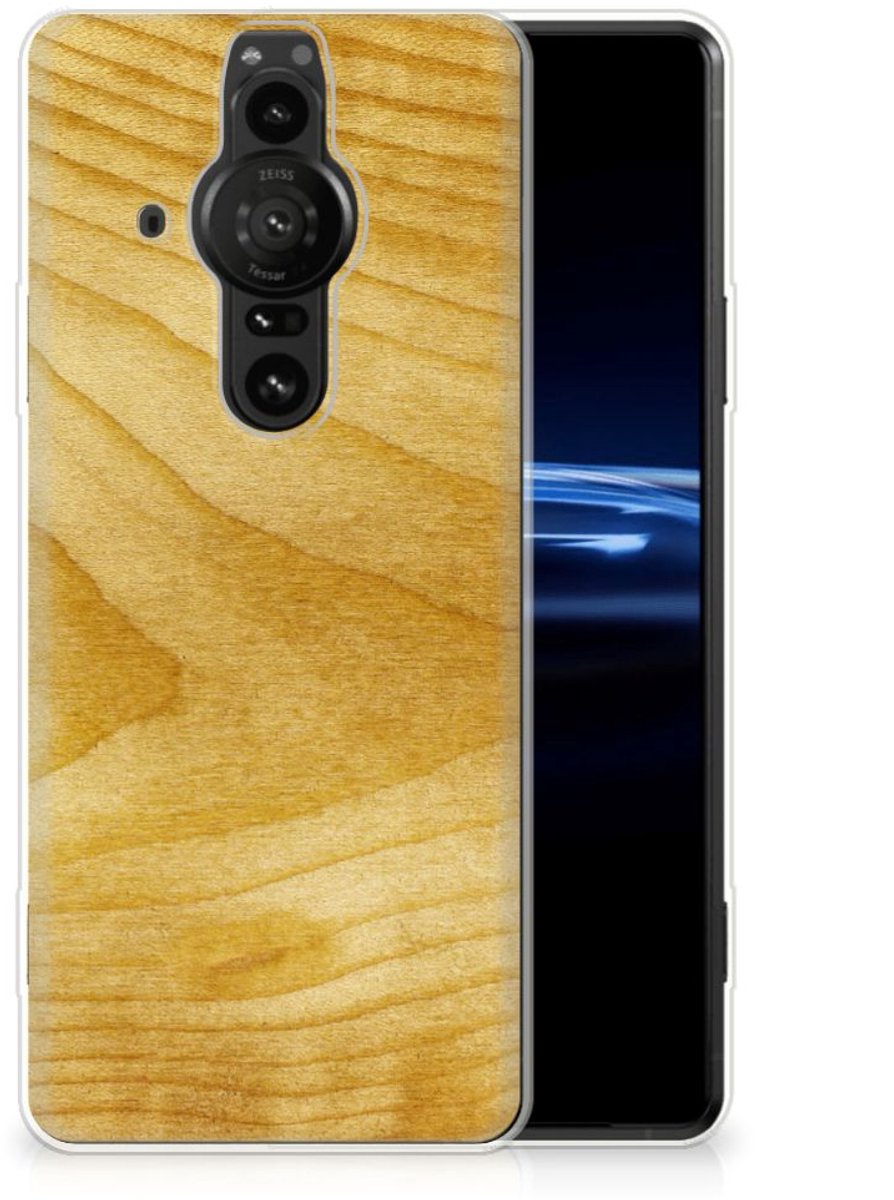 Sony Xperia Pro-I Bumper Hoesje Licht Hout