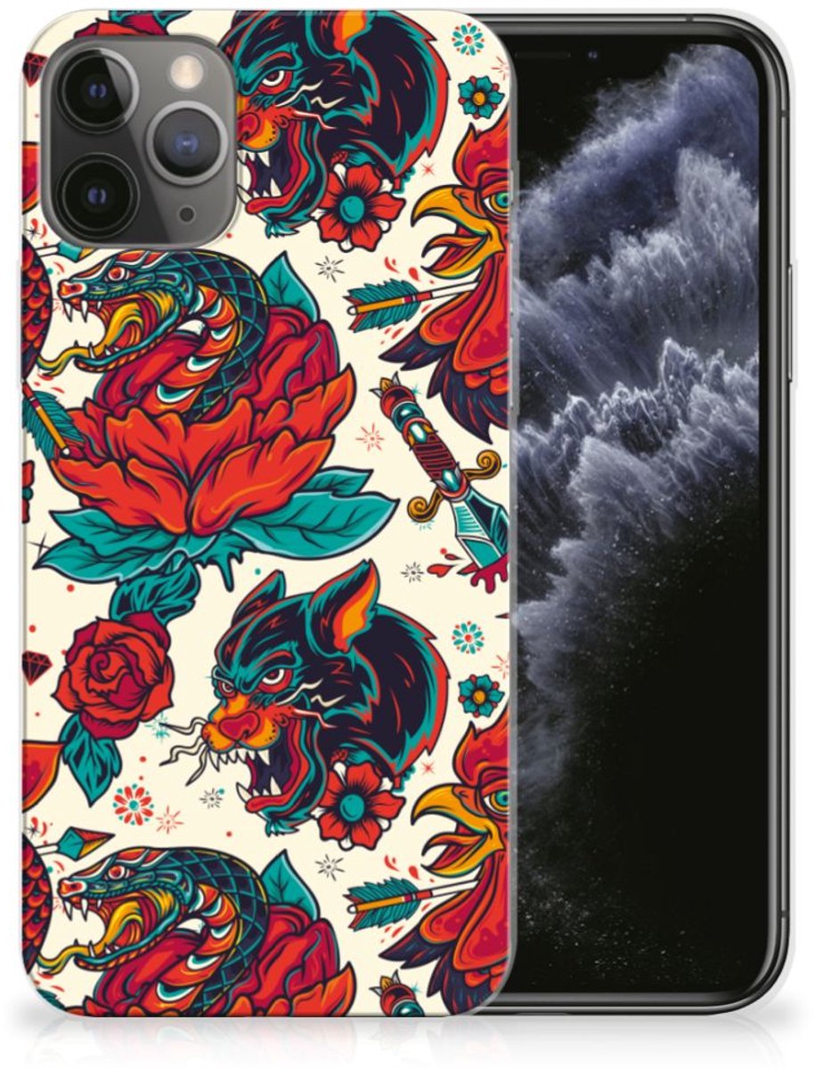 Siliconen Hoesje met foto voor Apple iPhone 11 Pro Old Skool