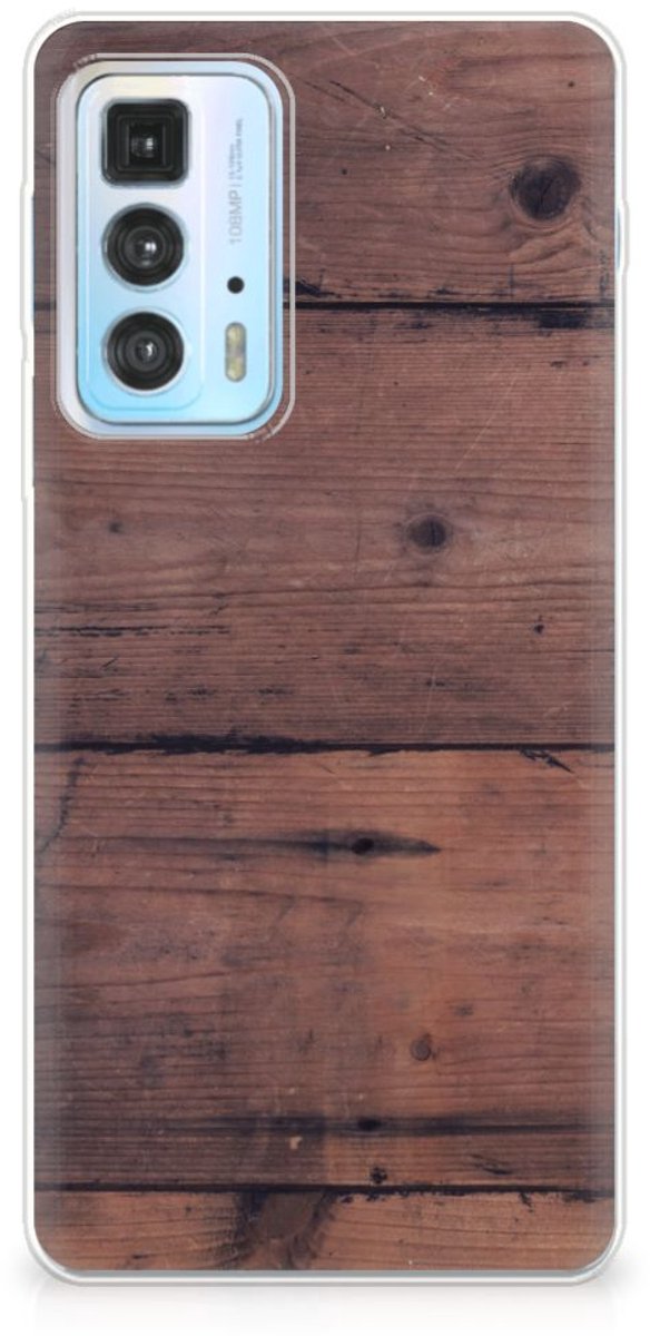 Motorola Edge 20 Pro Bumper Hoesje Old Wood