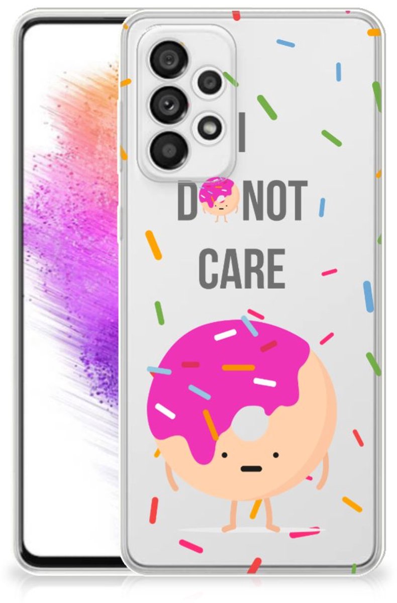 Samsung Galaxy A73 5G Siliconen Case Donut Roze