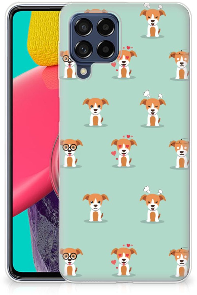 Samsung Galaxy M53 TPU Hoesje Pups