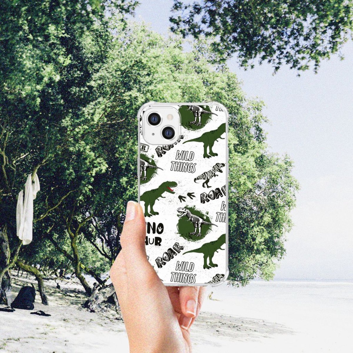 Case Anti-shock voor Apple iPhone 14 Plus Dinosaurus