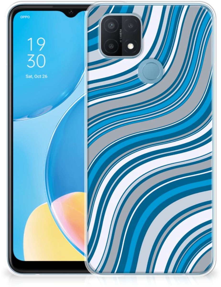 OPPO A15 TPU bumper Waves Blue