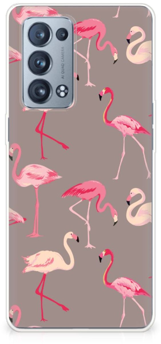OPPO Reno 6 Pro Plus 5G TPU Hoesje Flamingo