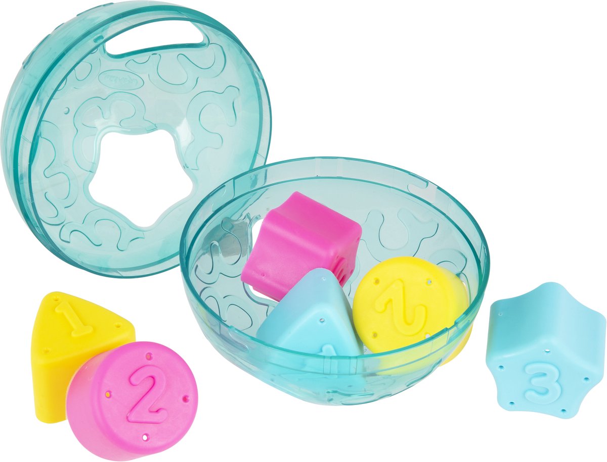 Playgro Roll and Sort Ball - Baby bal - vormsorteerder - Baby speelbal - Speelgoed Baby - Speelgoed 1 jaar - Educatief baby speelgoed - Bal voor baby - motoriek baby - Baby rammelaar - interactief baby speelgoed - inclusief zachte blokken — afbeelding 5