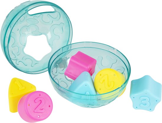 Playgro Roll and Sort Ball - Baby bal - vormsorteerder - Baby speelbal - Speelgoed Baby - Speelgoed 1 jaar - Educatief baby speelgoed - Bal voor baby - motoriek baby - Baby rammelaar - interactief baby speelgoed - inclusief zachte blokken