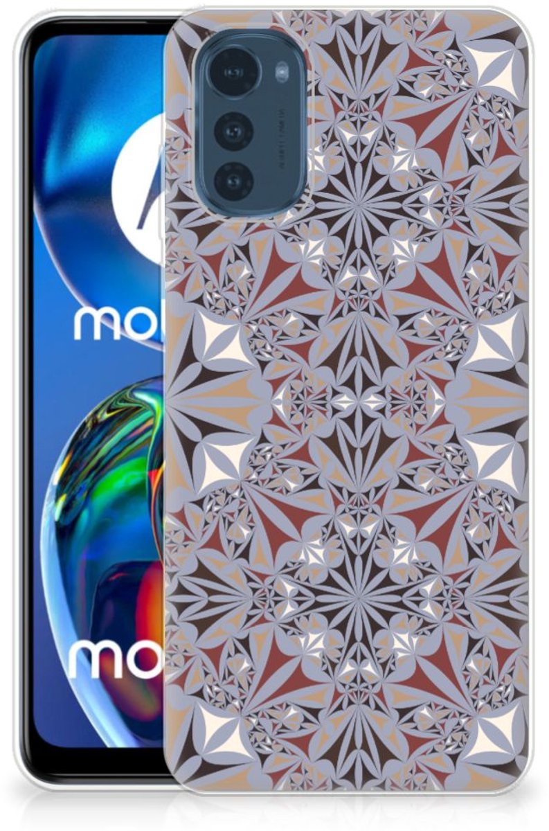 Motorola Moto E32/E32s TPU Siliconen Hoesje Flower Tiles