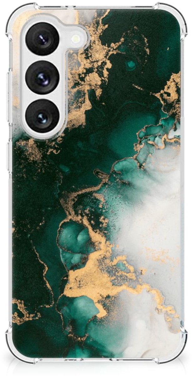Anti-Shock Hoesje voor Samsung Galaxy S23 Marmer Groen