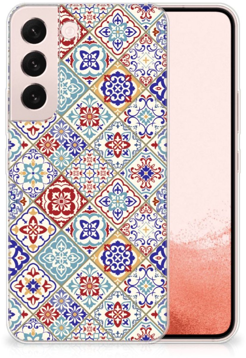 Samsung Galaxy S22 TPU Siliconen Hoesje Tiles Color