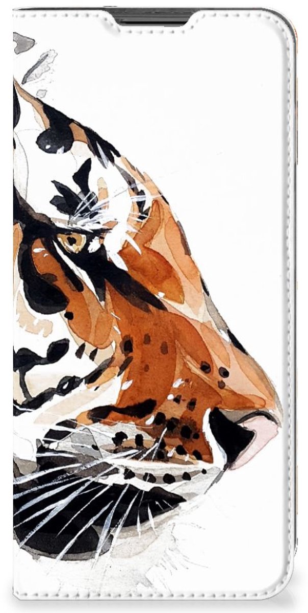 Bookcase Motorola Moto G22 Watercolor Tiger