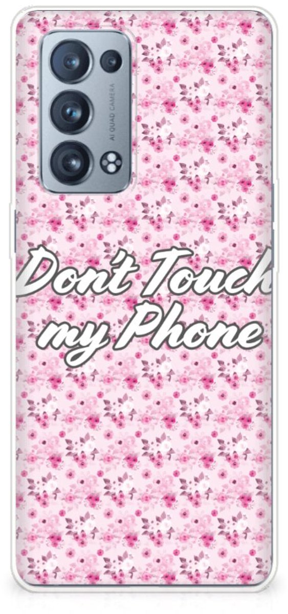 OPPO Reno 6 Pro Plus 5G Silicone-hoesje Flowers Pink DTMP