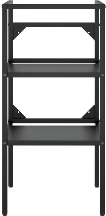 vidaXL Cadre de lavabo 40 x 38 x 83 cm Fer Noir