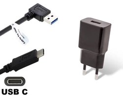OneOne 2A lader + 0,9m sterke haakse USB C kabel. Universele oplader adapter past op Kobo (Rakuten) eReader Elipsa, Elipsa 2E, Sage, Libra 2, Libra Colour, Clara 2E, Clara Colour, Clara BW - Kindle (Amazon) Scribe