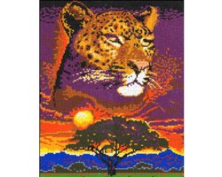 Stickit Leopard au soleil, environ 8 300 pierres, compatible avec Ministeck