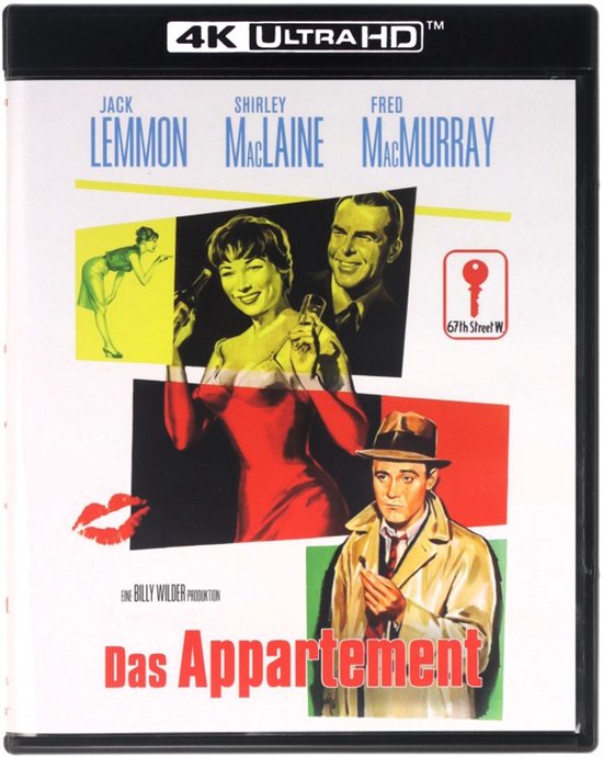 4K Ultra HD Blu-Ray hoes "Das Appartement" met Jack Lemmon, Shirley MacLaine en Fred MacMurray. "67th Street W"
