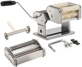 Bol.com Ceruzo Pastamachine RVS - Spaghetti Machine - met Tafelgreep -verstelbaar 6 diktes- 21.5x21.5x15 cm aanbieding