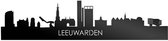 Skyline Leeuwarden Zwart Glanzend - 120 cm - Woondecoratie - Wanddecoratie - Meer steden beschikbaar - Woonkamer idee - City Art - Steden kunst - Cadeau voor hem - Cadeau voor haar - Jubileum - Trouwerij - WoodWideCities