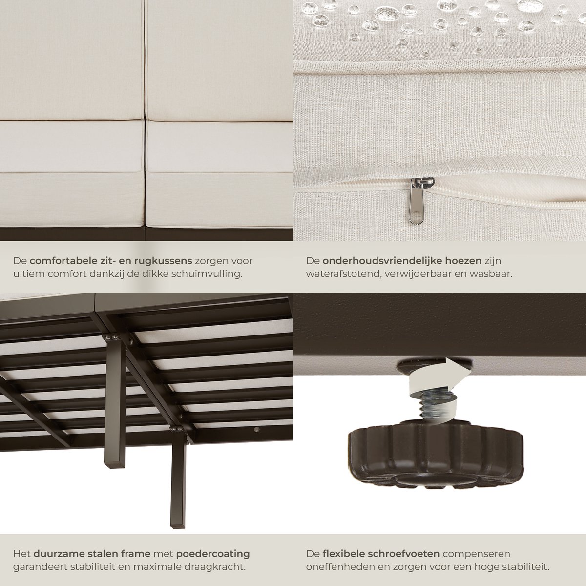 tectake - Tuin-loungeset Comosa - Voor 6 personen thumbnail 6