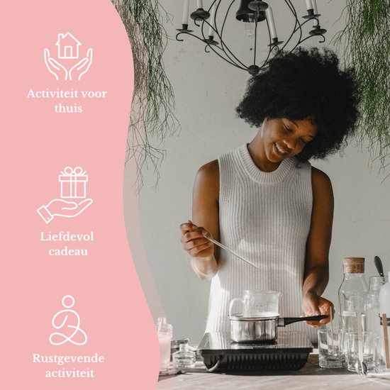 ZoeZo Design - Kaarsen maken starters set - XL set - Perfect voor beginners - Zelf kaars maken - Hobby en creatief - incl. kubus kaars mal groot en klein - Candle making kit - Lonten - Geurolie - Gietvorm - Paraffine wax - Starterspakket