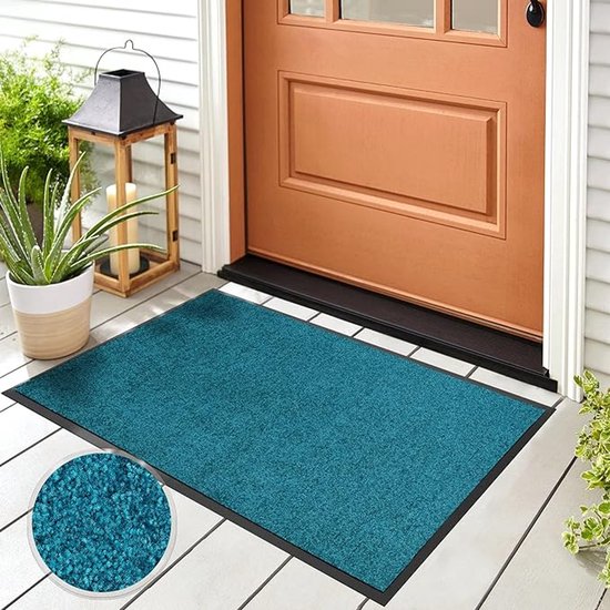 use & wash Paillasson - Use&Wash - Tapis de passage à sec - Turquoise - 200 x 200 cm