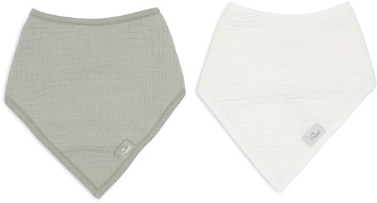 Jollein Baby Slab Bandana - Hydrofiel - Slabbetjes Baby - 2 Stuks - Olive Green/Oatmeal van Merkloos — afbeelding 2