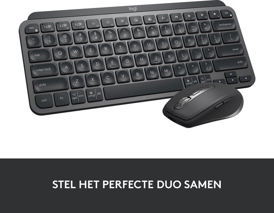 Logitech MX KEYS Mini - Draadloos Bluetooth Toetsenbord - QWERTY ISO - Graphite