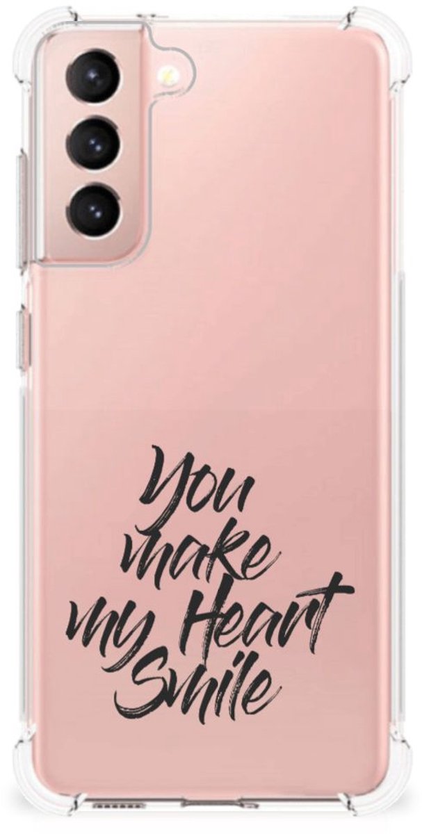 Samsung Galaxy S21 FE Telefoonhoesje met tekst Heart Smile