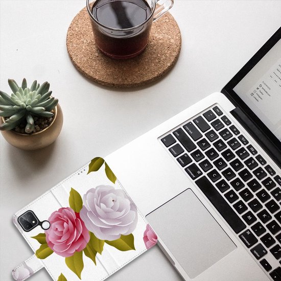 Couverture personnalisée Téléphone Case OPPO A15 Coque Des Roses cadeau de Mariage