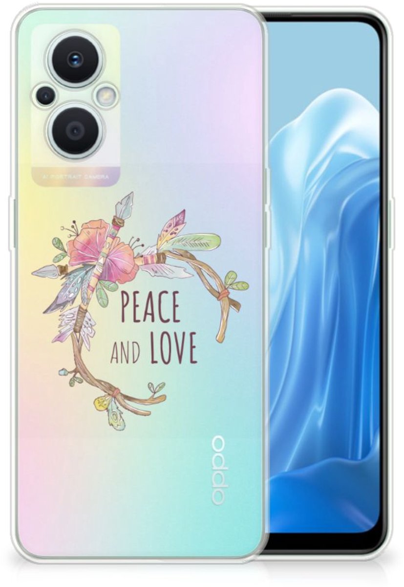 OPPO Reno8 Lite Telefoonhoesje met Naam Boho Text