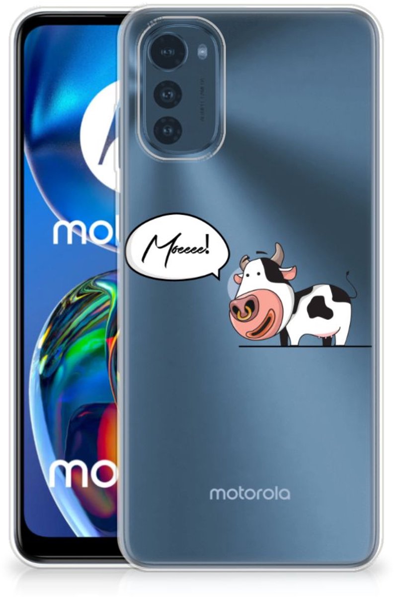Motorola Moto E32/E32s Telefoonhoesje met Naam Cheeky Cow