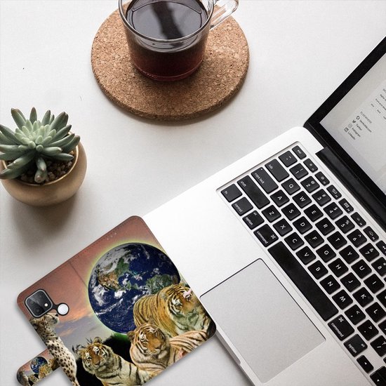 Étui pour smartphone OPPO A15 Bookcase avec porte-cartes Predators