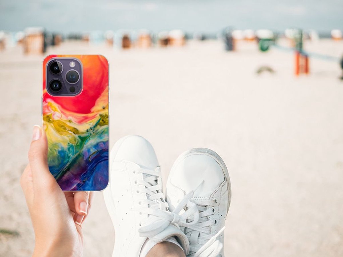 Hoesje maken Apple iPhone 14 Pro Watercolor Dark