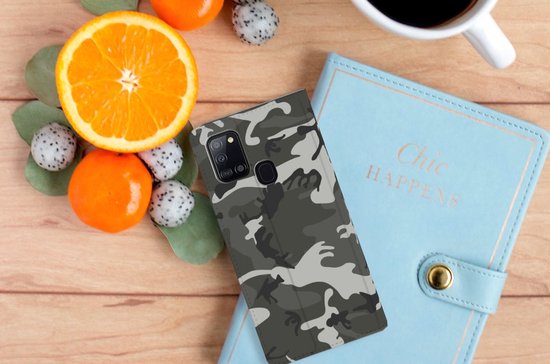 Coque de téléphone cadeau pour lui Samsung Galaxy A21s Housse de téléphone Army Light