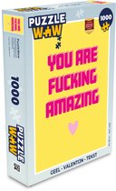 Puzzle Jaune - Saint Valentin - Texte - Puzzle 1000 pièces adultes