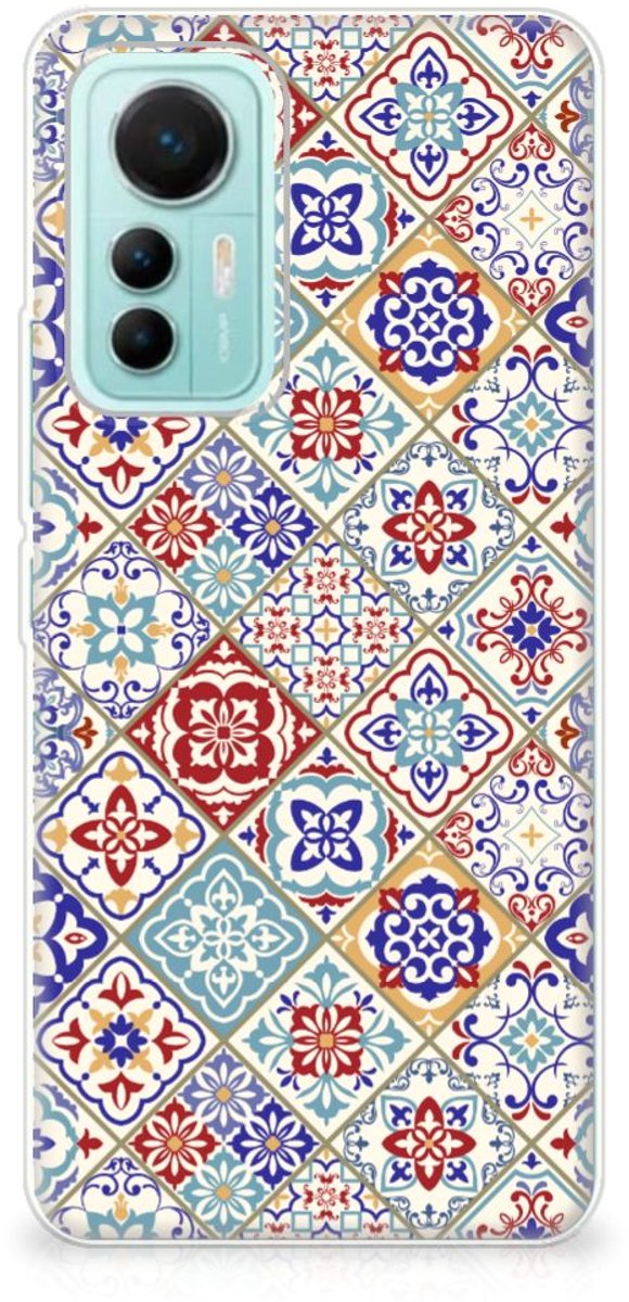 Xiaomi 12 Lite TPU Siliconen Hoesje Tiles Color