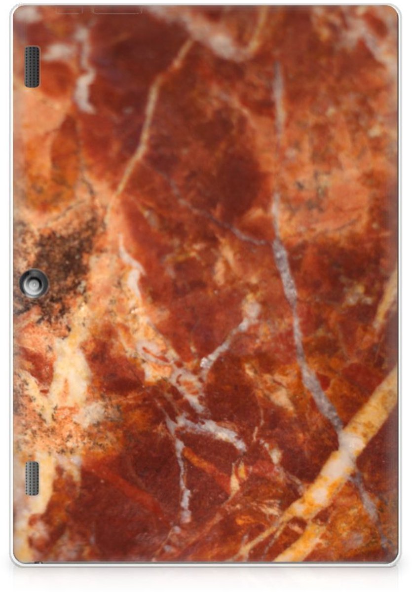 Back Cover voor Lenovo Tab 10 | Tab 2 A10-30 Tablet Back Cover Marmer Bruin