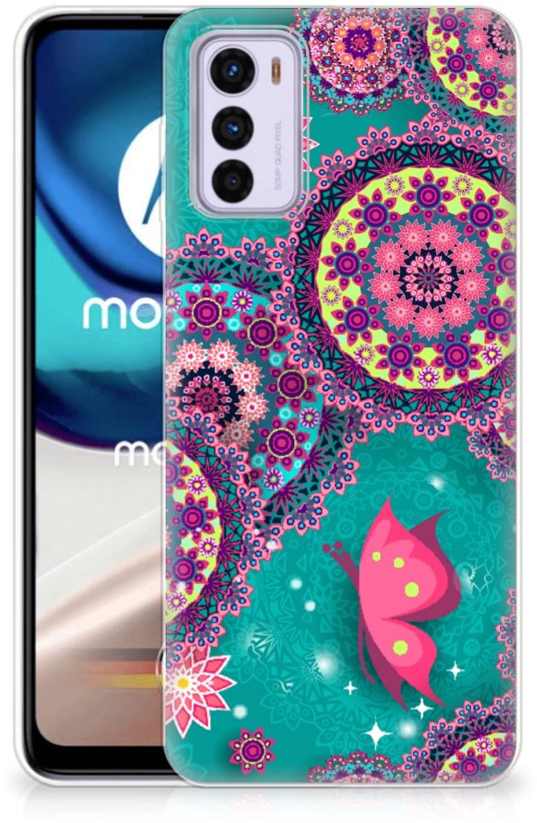 Motorola Moto G42 Hoesje maken Cirkels en Vlinders
