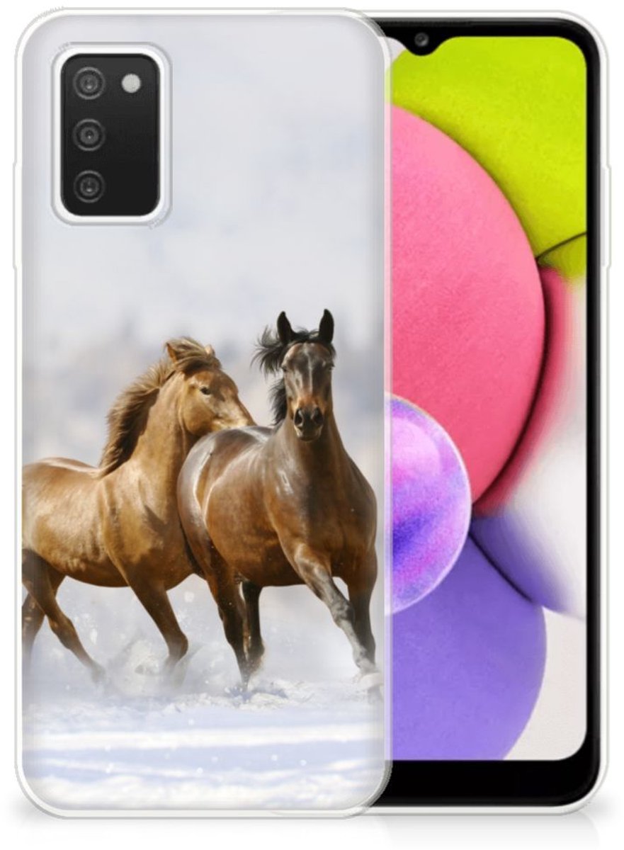 Samsung Galaxy A03S TPU Hoesje Paarden
