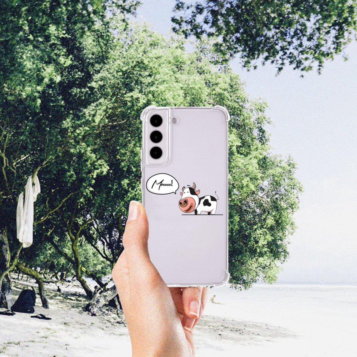 Samsung Galaxy S22 Plus Stevig Bumper Hoesje Cow