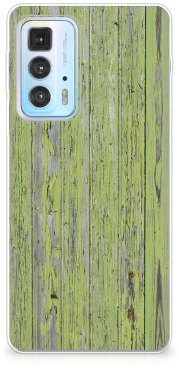 Motorola Edge 20 Pro Bumper Hoesje Green Wood