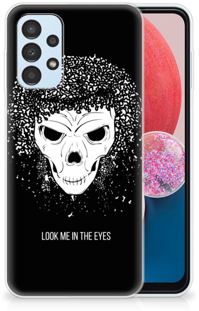 Silicone Back Case Samsung Galaxy A13 4G Skull Hair