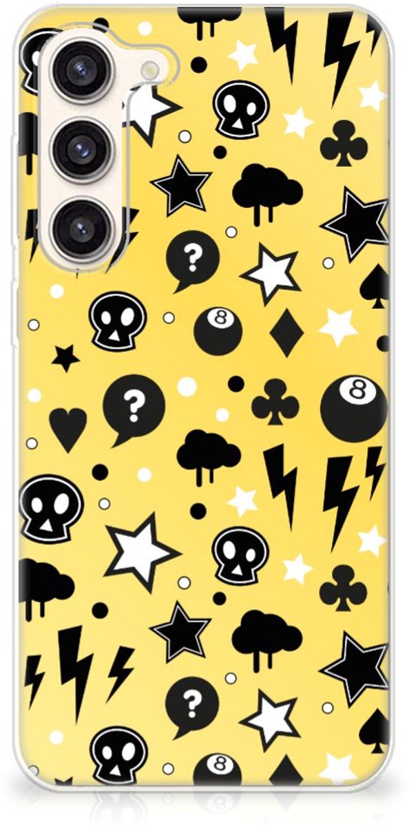 Silicone Back Case Samsung Galaxy S23 Plus Punk Geel