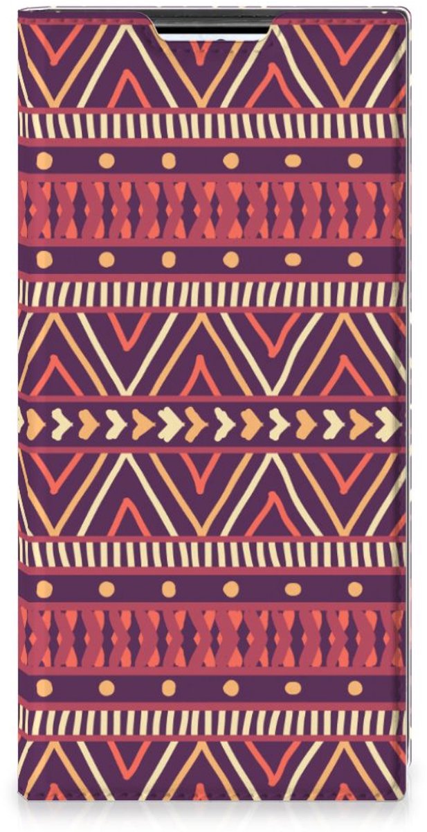 Samsung Galaxy S22 Ultra Hoesje met Magneet Aztec Paars