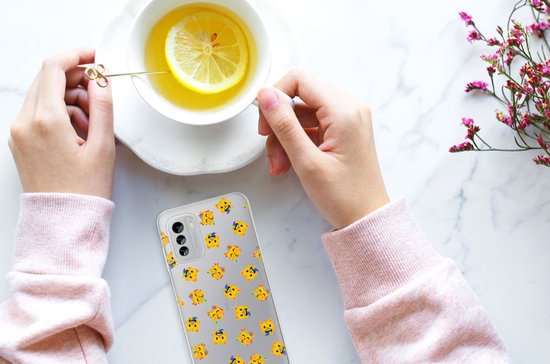 Bumper en TPU adapté au Nokia G60 Chats Emojis