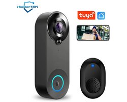 Bealive® Deurbel - Met Camera - Ring - Draadloos - Smart - Wifi - Inclusief Intercom - 2 Way Audio - Zwart - Nachtzicht - Dagzicht - 16,2 x 13,5 x 4,2 cm