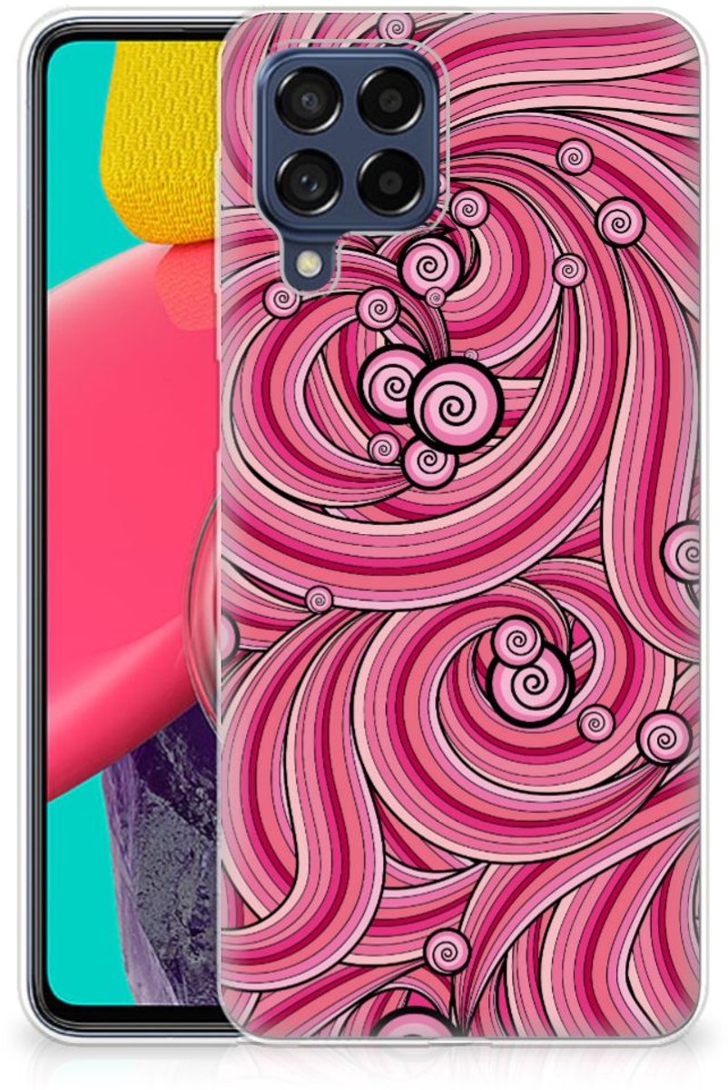 Samsung Galaxy M53 Hoesje maken Swirl Pink