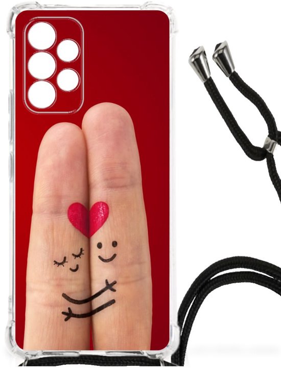 Coque hybride antichoc Samsung Galaxy A53 Coque de téléphone robuste avec bordure transparente Love