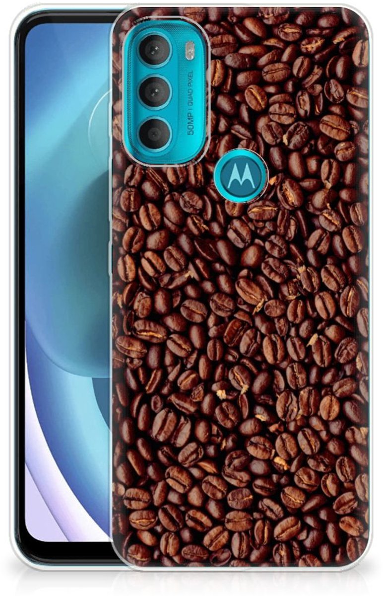 Motorola Moto G71 5G Siliconen Case Koffiebonen