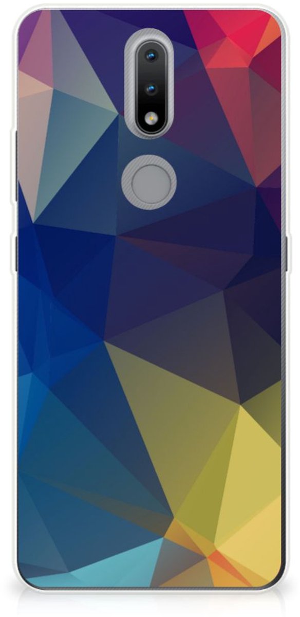 Nokia 2.4 TPU Hoesje Polygon Dark