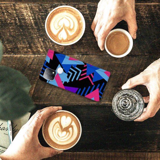 Stand Case OPPO A15 Phone Case Funky Triangle